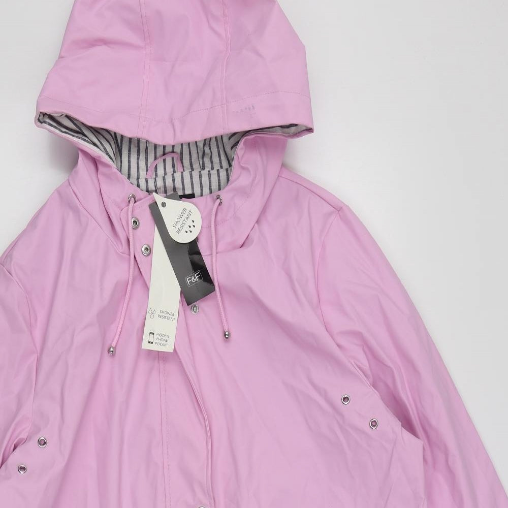 F&F Womens Pink   Rain Coat Coat Size 20  Zip