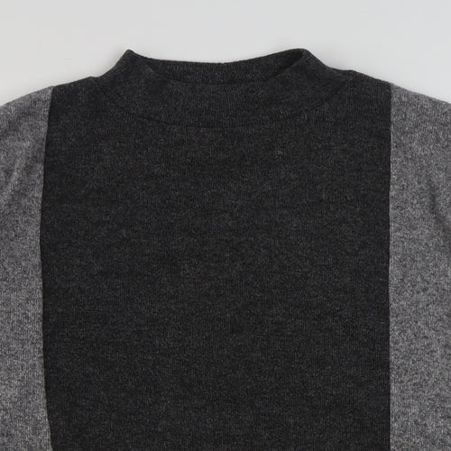 TU Womens Grey Round Neck  Polyester Pullover Jumper Size 12