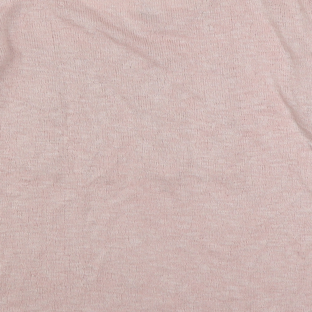 New Look Womens Pink Scoop Neck  Viscose Pullover Jumper Size 16