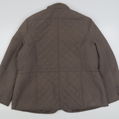 Marks and Spencer Womens Brown   Quilted Coat Size 18  Zip