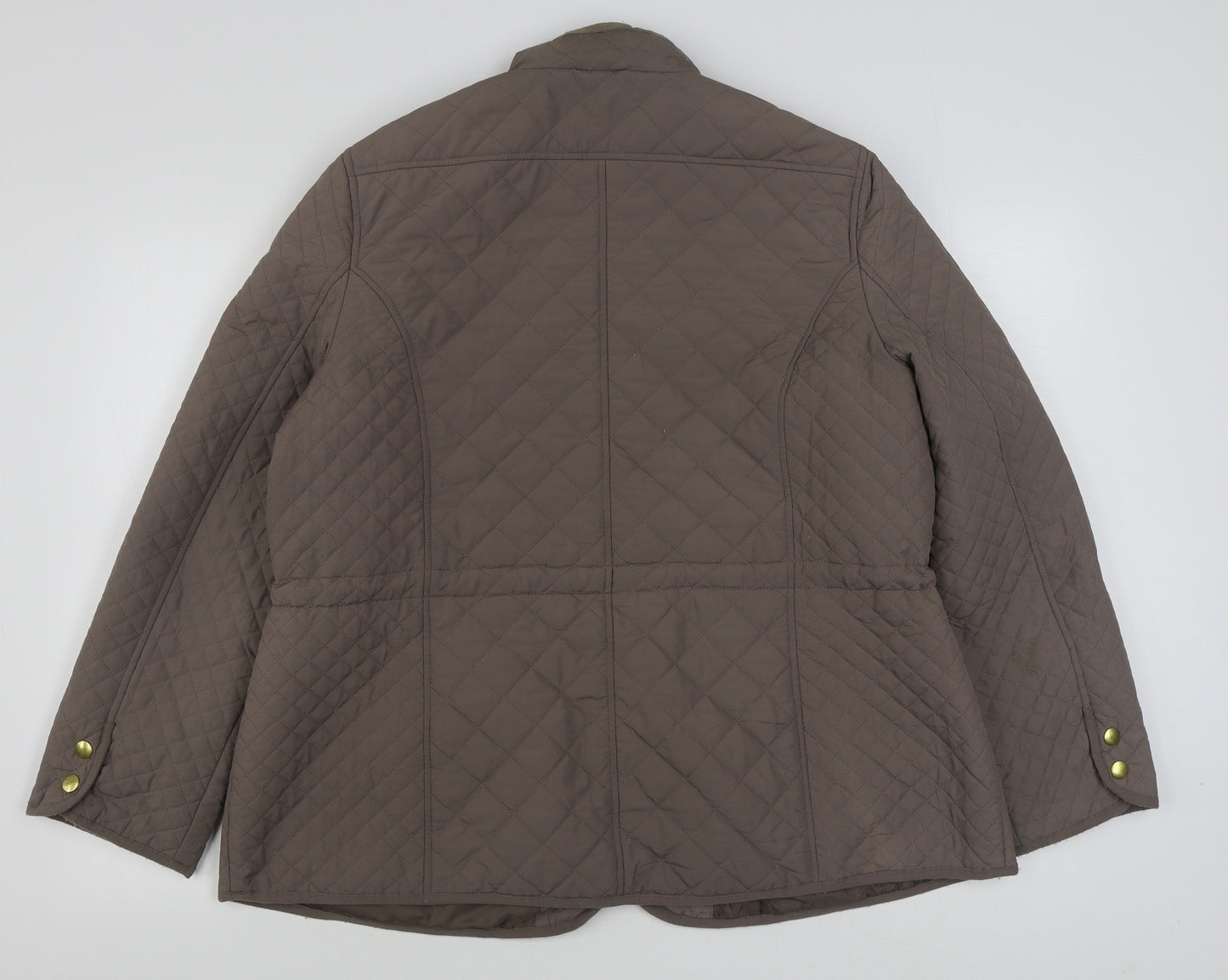 Marks and Spencer Womens Brown   Quilted Coat Size 18  Zip