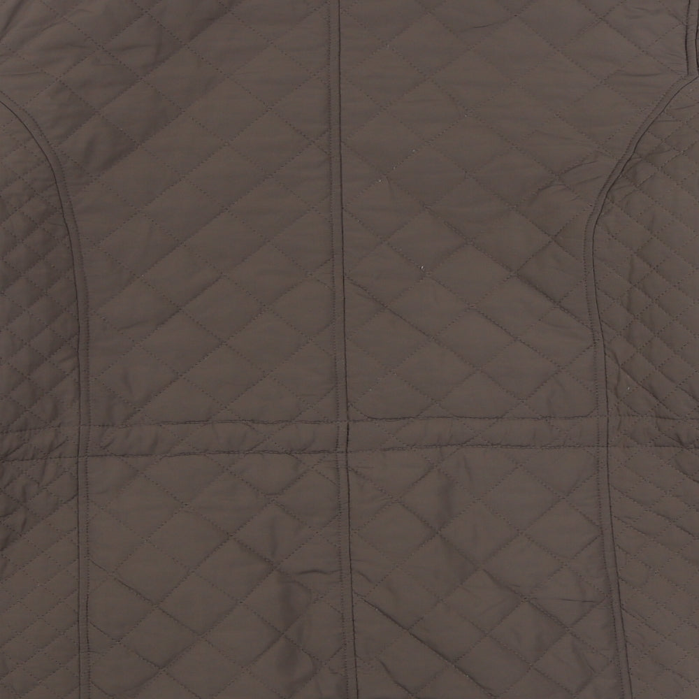 Marks and Spencer Womens Brown   Quilted Coat Size 18  Zip