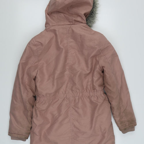 Geoge Girls Pink   Parka Coat Size 13-14 Years  Zip