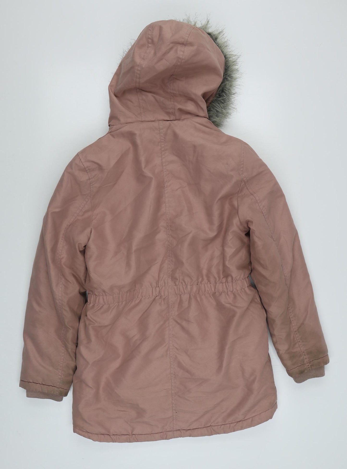Geoge Girls Pink   Parka Coat Size 13-14 Years  Zip