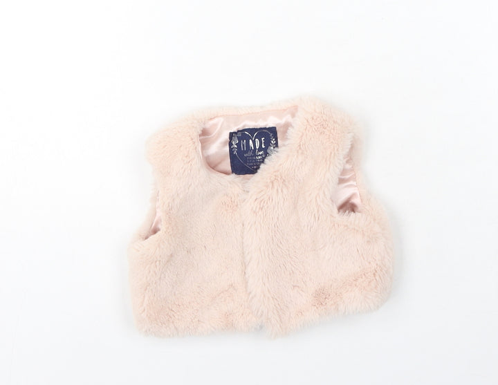 Primark Girls Pink Gilet Jacket Size 6-9 Months