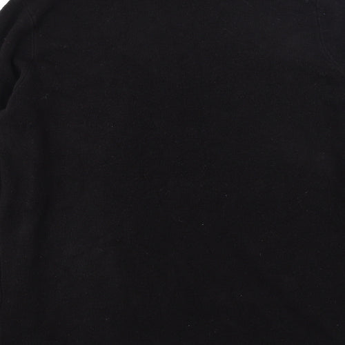 Papaya Womens Black V-Neck  Acrylic Pullover Jumper Size M