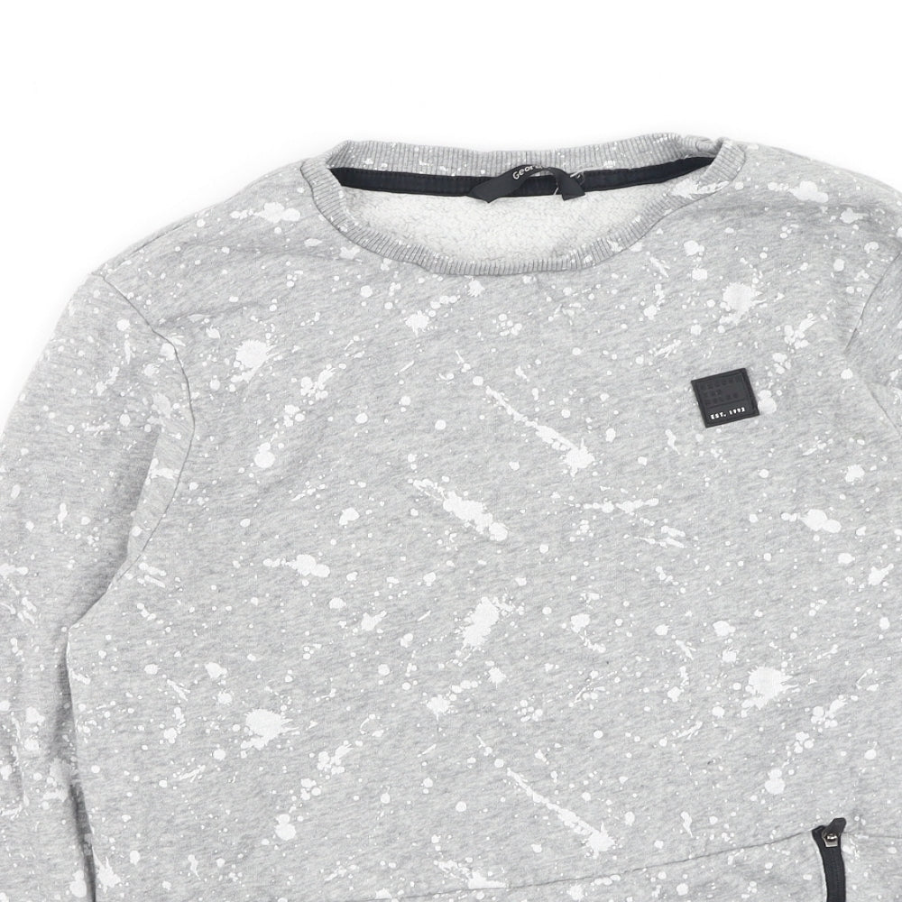 George  Boys Grey  Cotton Pullover Sweatshirt Size 12-13 Years