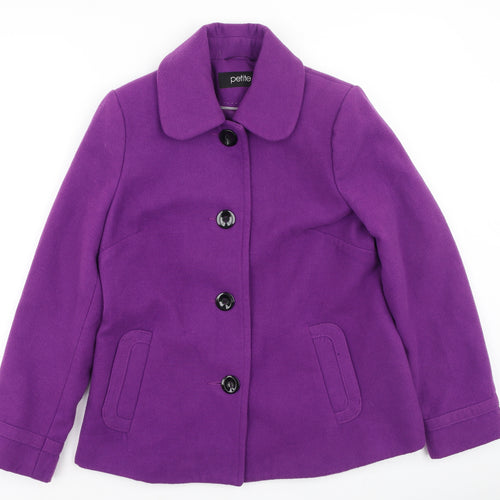 Preworn Womens Purple   Pea Coat Coat Size 12