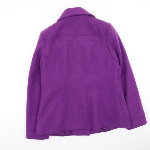 Preworn Womens Purple   Pea Coat Coat Size 12