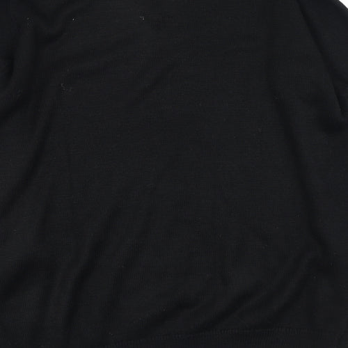 st bernard Womens Black V-Neck  Acrylic Pullover Jumper Size 40