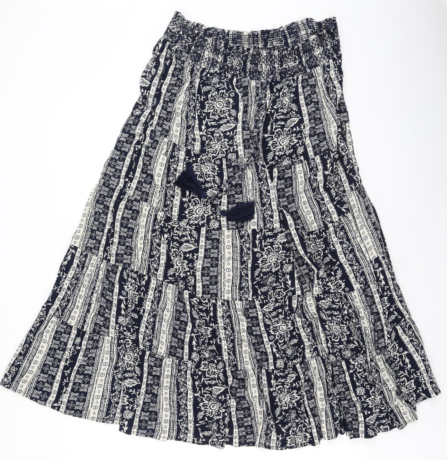 Marks and Spencer Womens Blue  Viscose Maxi Skirt Size 16