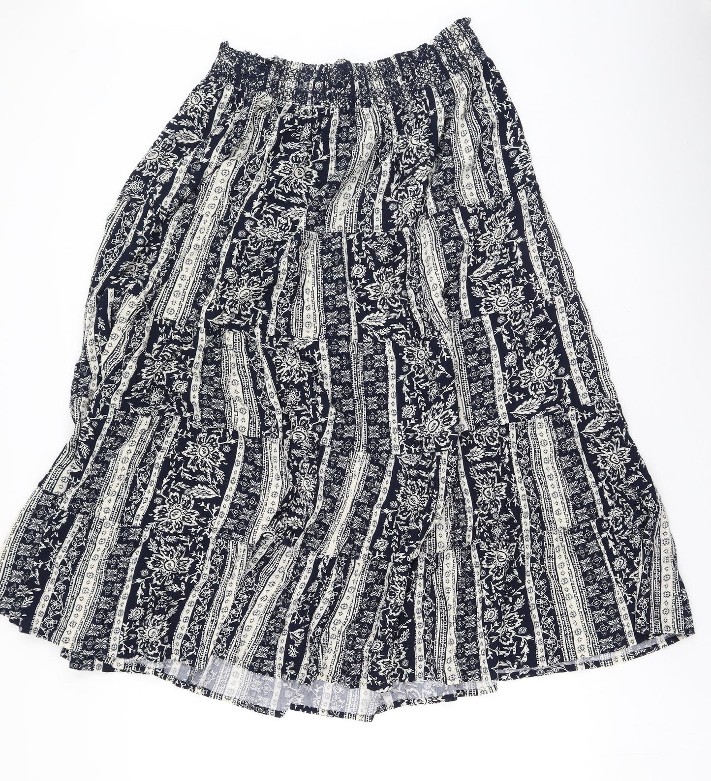 Marks and Spencer Womens Blue  Viscose Maxi Skirt Size 16