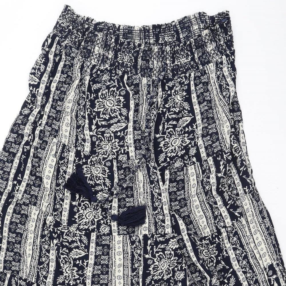Marks and Spencer Womens Blue  Viscose Maxi Skirt Size 16