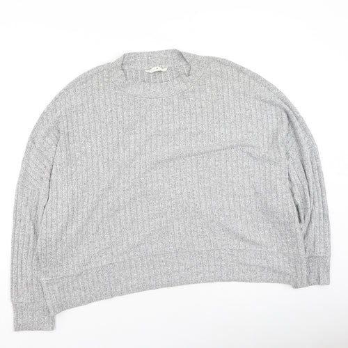Marks and Spencer Womens Grey Round Neck  Polyester Pullover Jumper Size 16