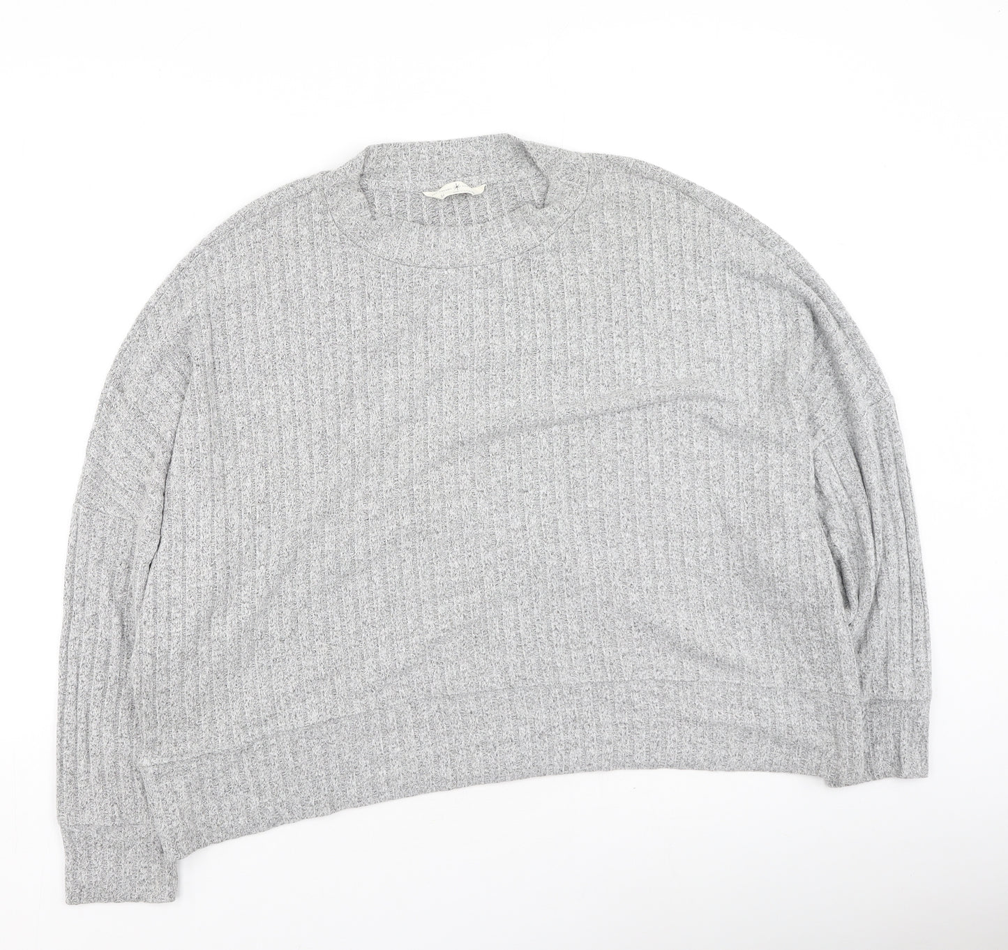 Marks and Spencer Womens Grey Round Neck  Polyester Pullover Jumper Size 16