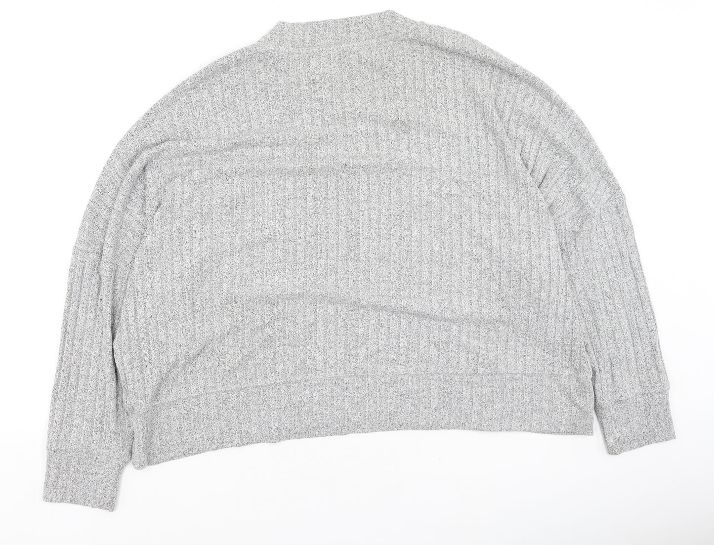 Marks and Spencer Womens Grey Round Neck  Polyester Pullover Jumper Size 16