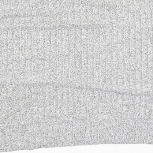 Marks and Spencer Womens Grey Round Neck  Polyester Pullover Jumper Size 16