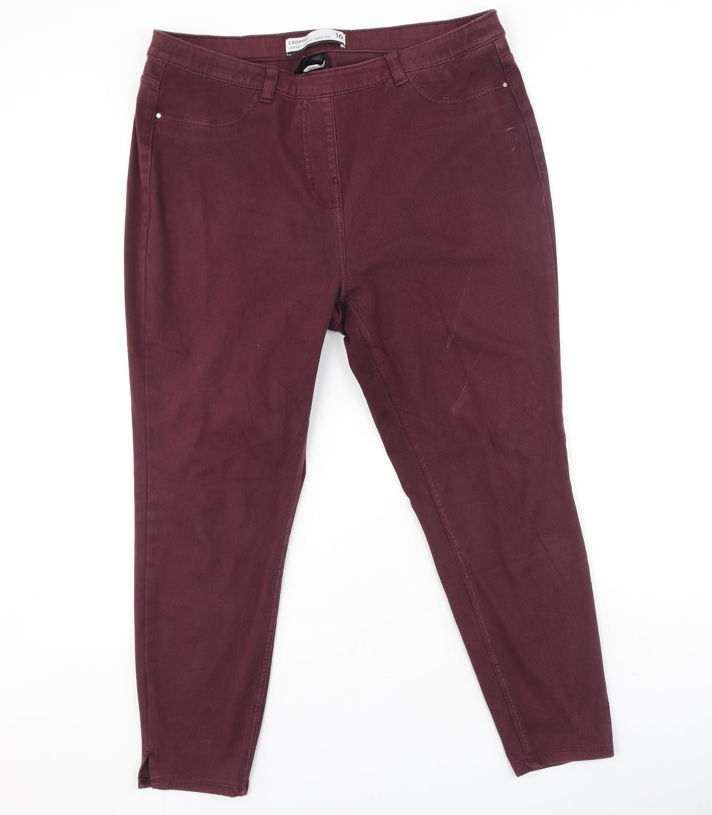 NEXT Womens Red  Cotton Jegging Jeans Size 16 L22 in Regular
