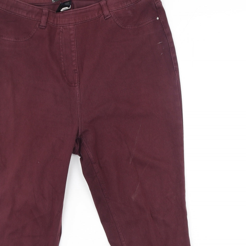 NEXT Womens Red  Cotton Jegging Jeans Size 16 L22 in Regular