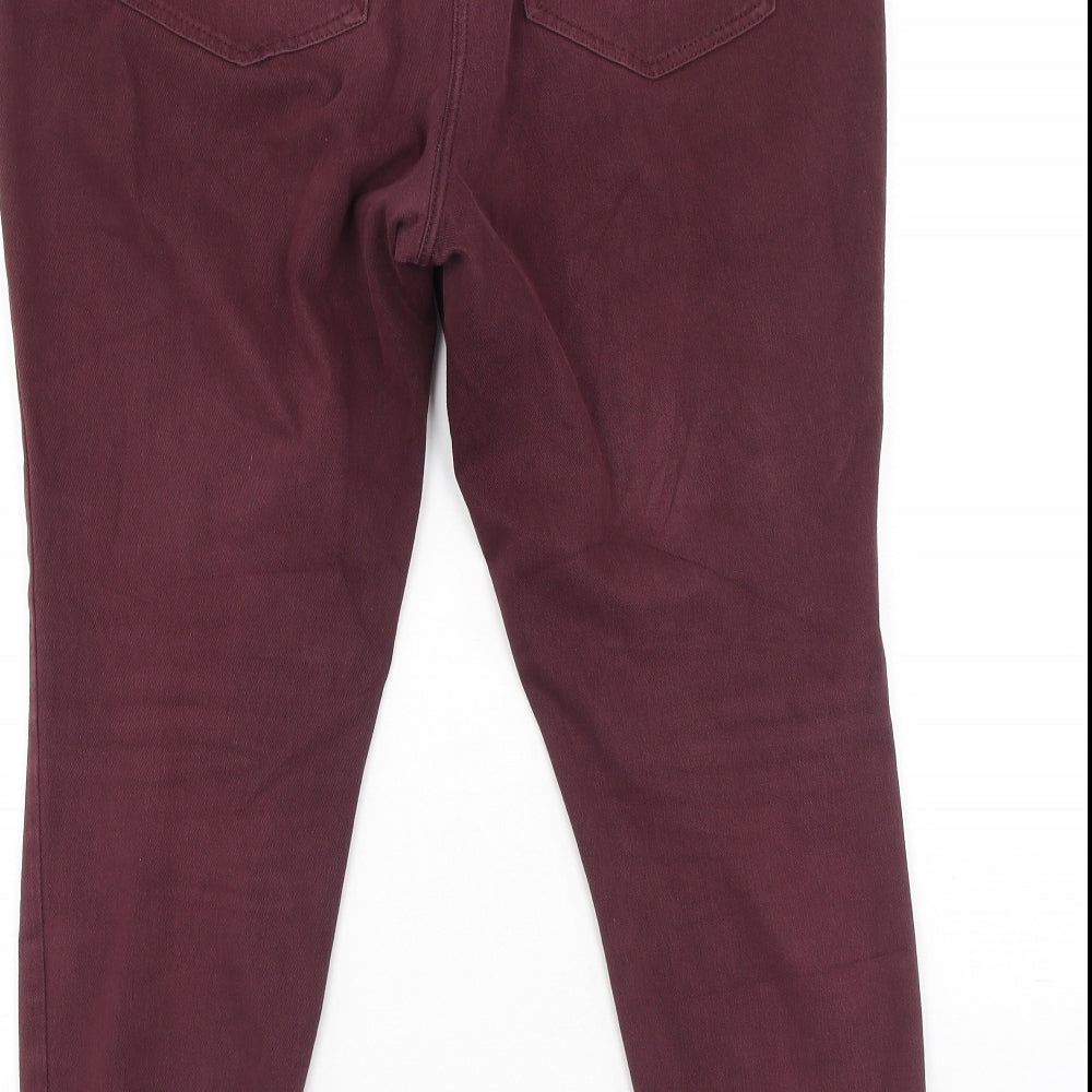 NEXT Womens Red  Cotton Jegging Jeans Size 16 L22 in Regular