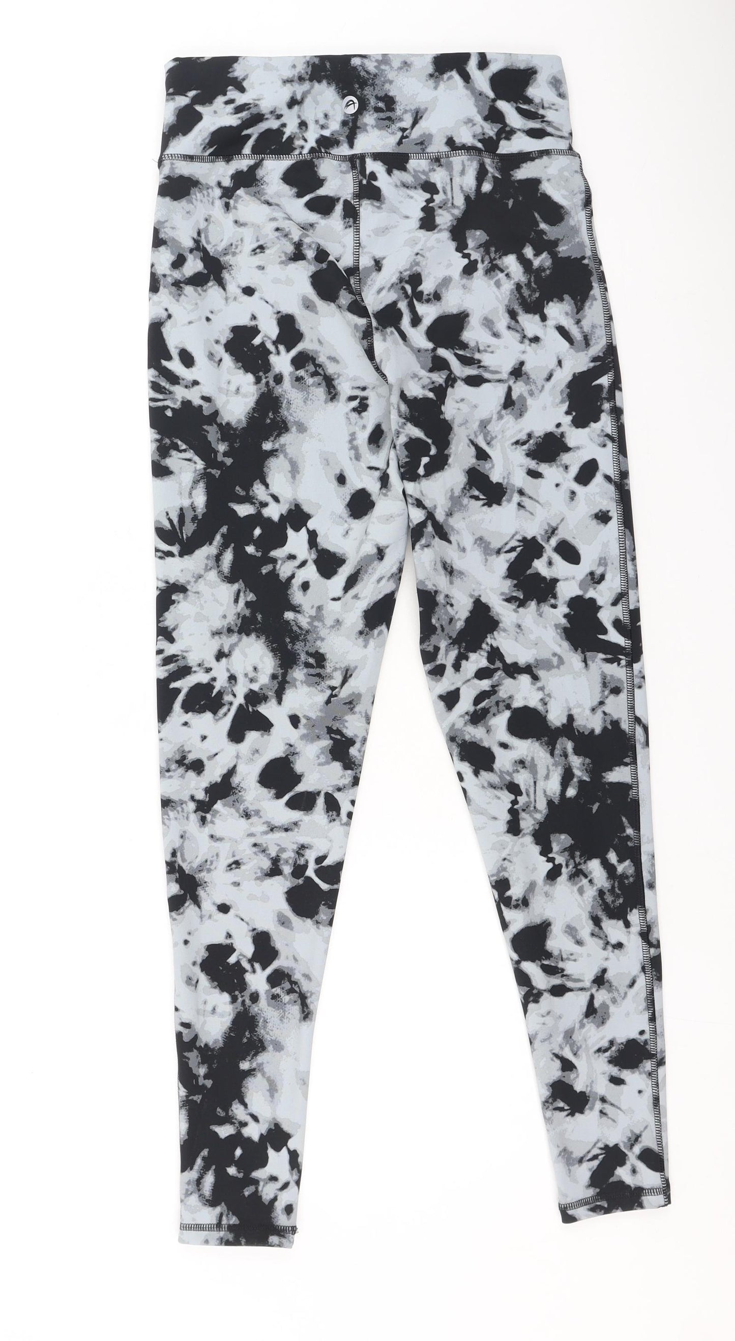 Active Womens Multicoloured Tie Dye Polyester Jegging Leggings Size 10 L27 in