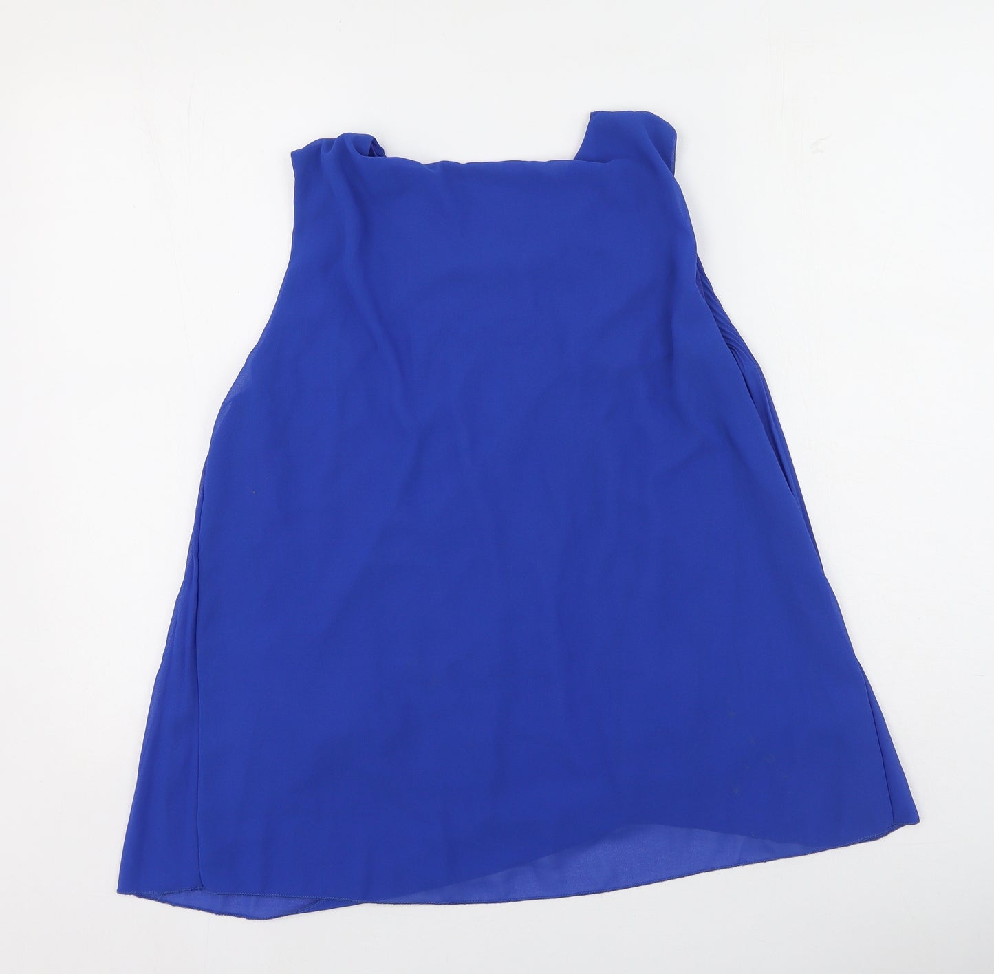 Gerard Womens Blue  Polyester Basic Tank Size XL Round Neck