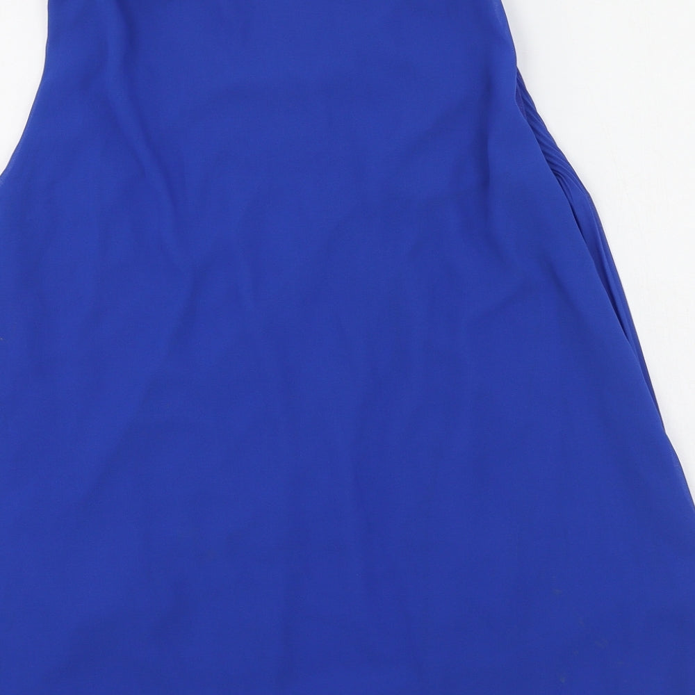 Gerard Womens Blue  Polyester Basic Tank Size XL Round Neck