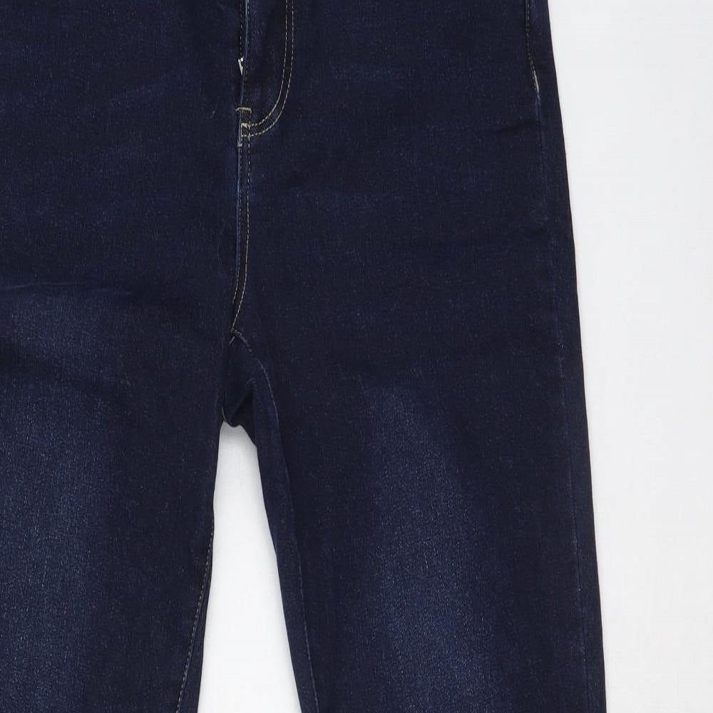 Very  Womens Blue  Cotton Skinny Jeans Size 10 L30 in Regular