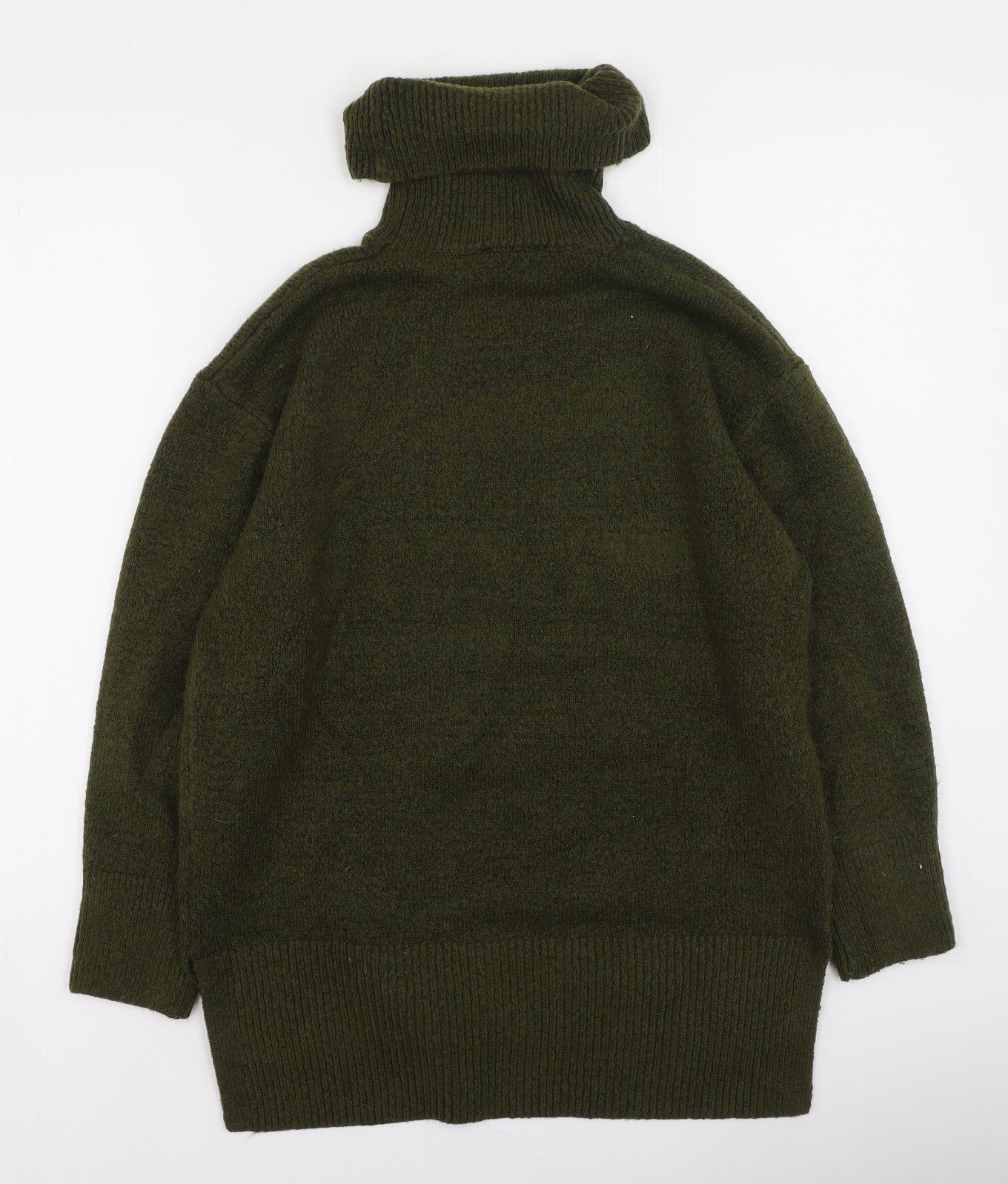 New Look Womens Green Roll Neck  Acrylic Pullover Jumper Size S