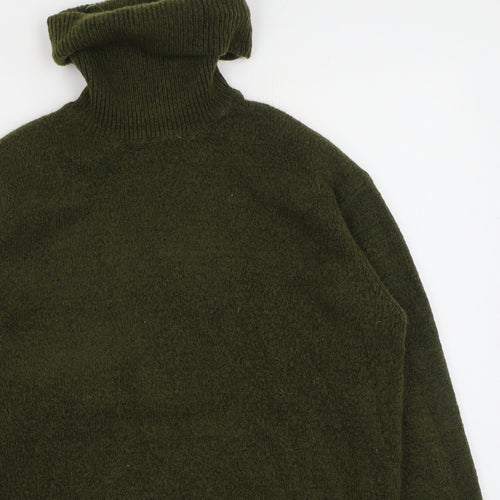 New Look Womens Green Roll Neck  Acrylic Pullover Jumper Size S