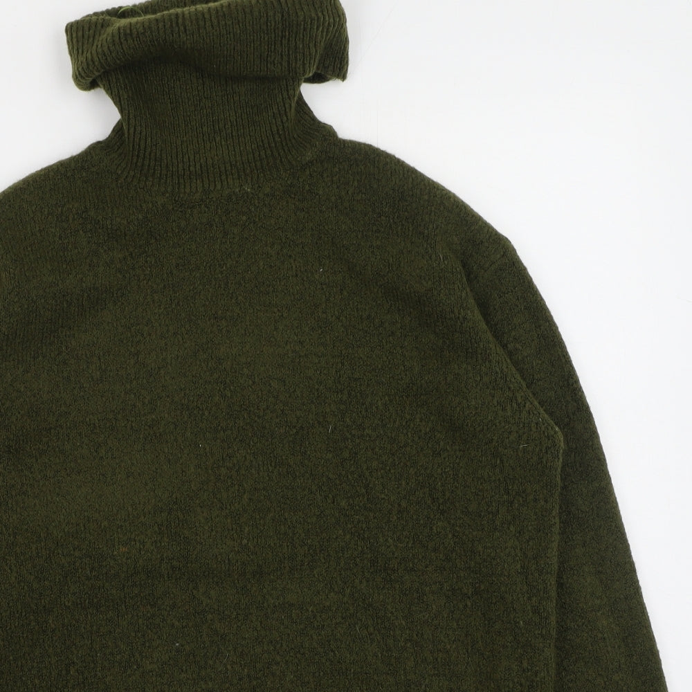 New Look Womens Green Roll Neck  Acrylic Pullover Jumper Size S