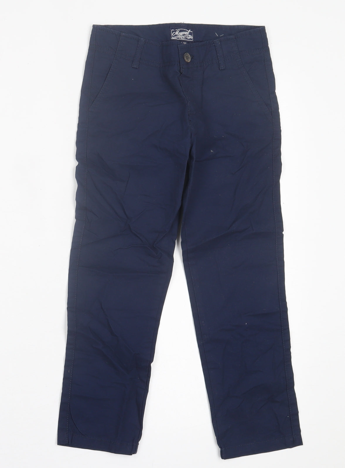 Mayoral Boys Blue  Cotton Chino Trousers Size 5 Years  Regular Button
