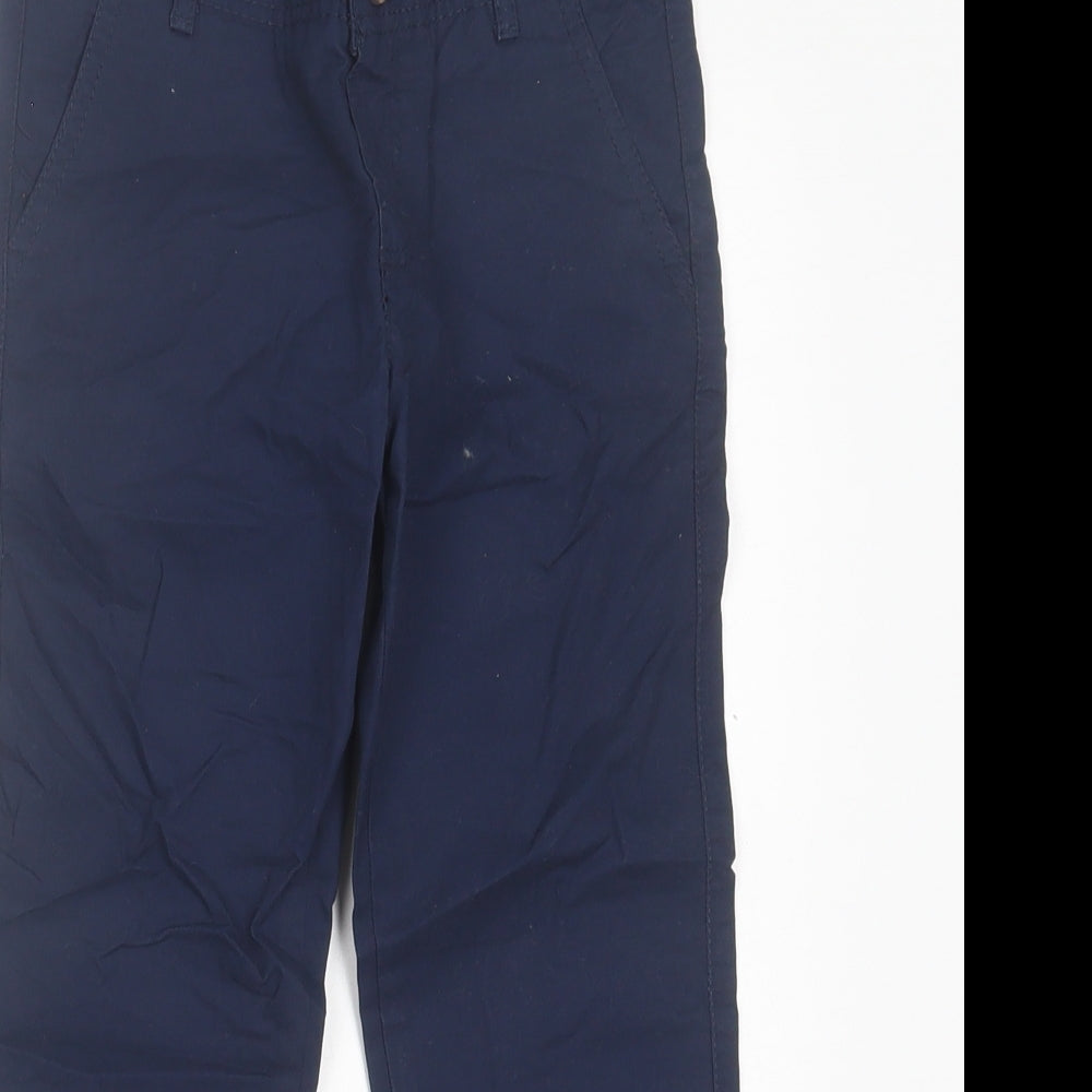 Mayoral Boys Blue  Cotton Chino Trousers Size 5 Years  Regular Button