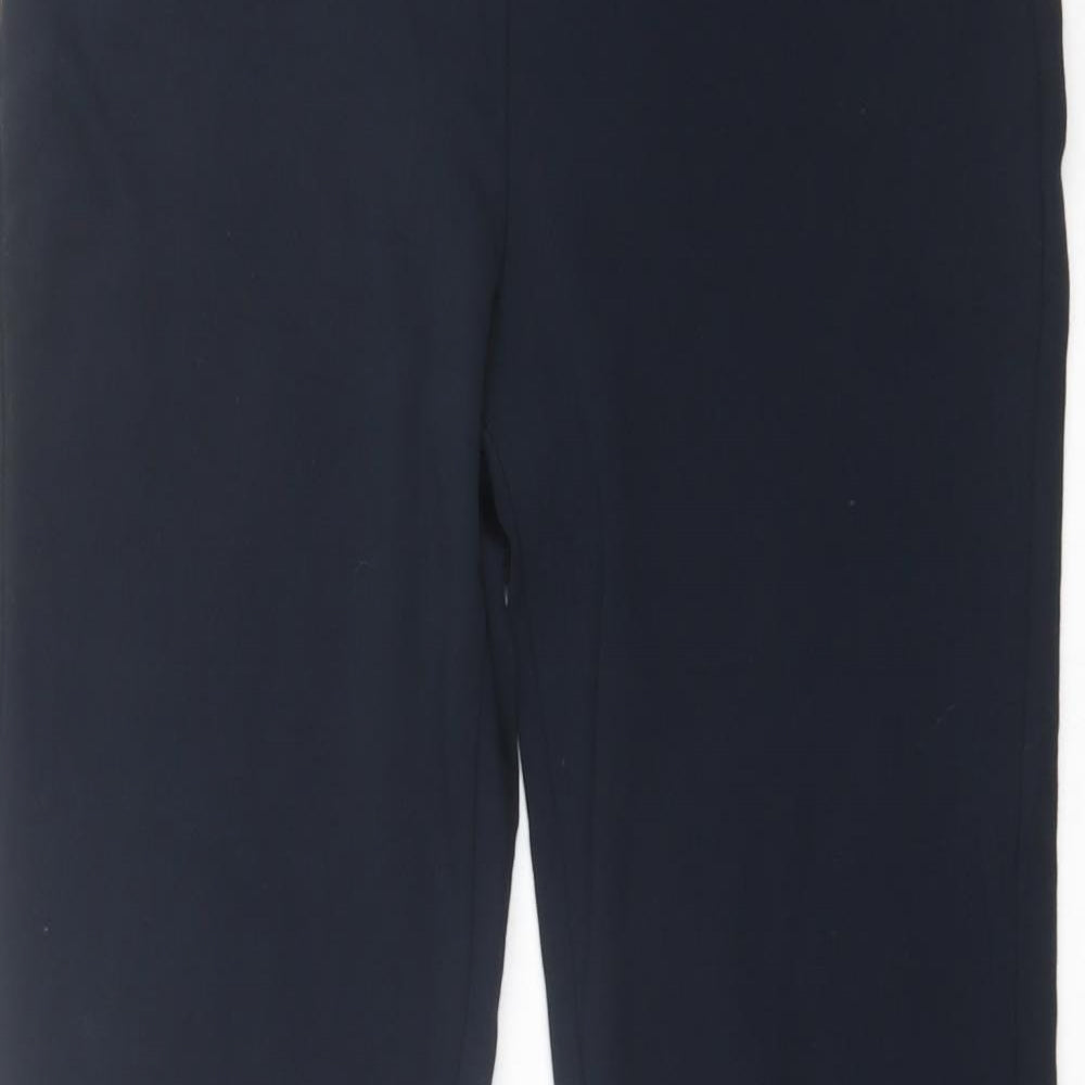 Marks and Spencer Womens Blue  Polyester Sweatpants Trousers Size 10 L30 in Regular