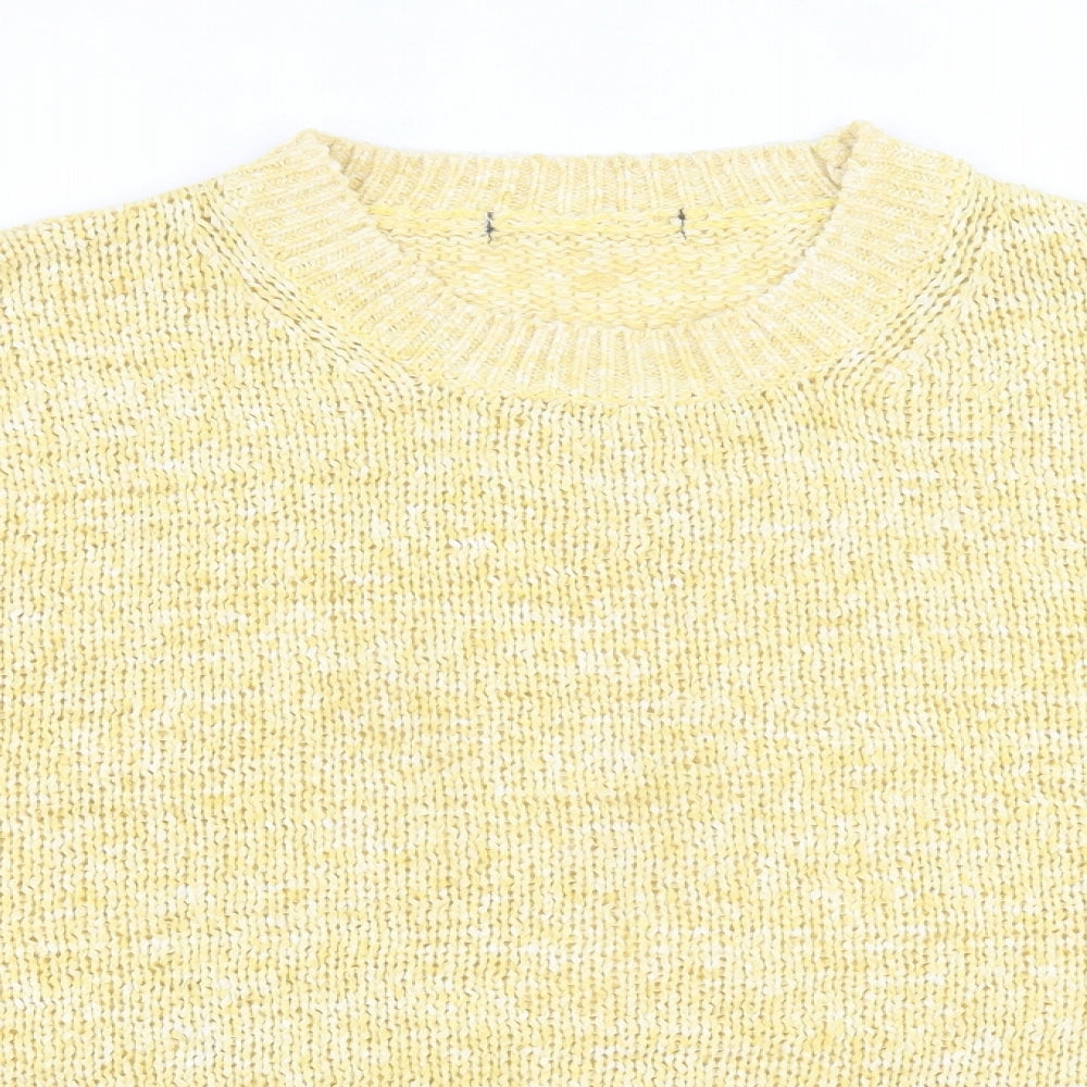 Marks and Spencer Womens Yellow Crew Neck  Viscose Pullover Jumper Size XL
