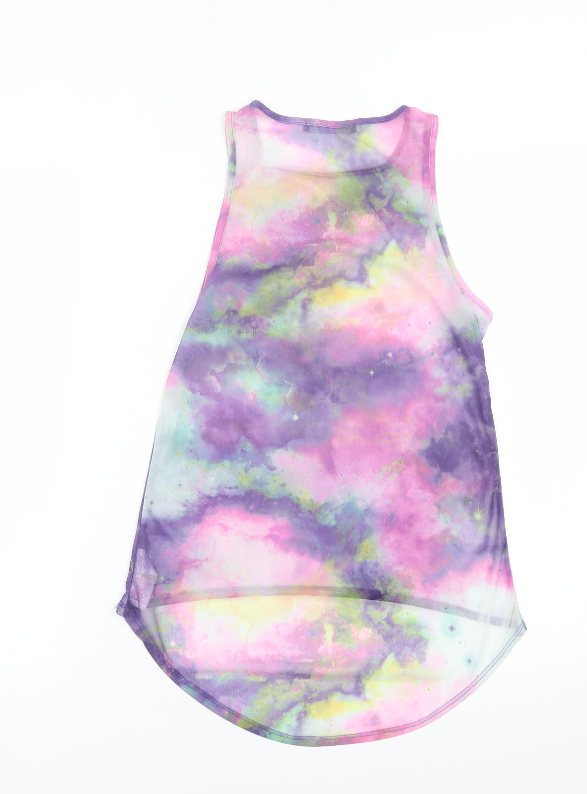 Atmosphere Womens Multicoloured Geometric Polyester Basic Tank Size 10 Scoop Neck