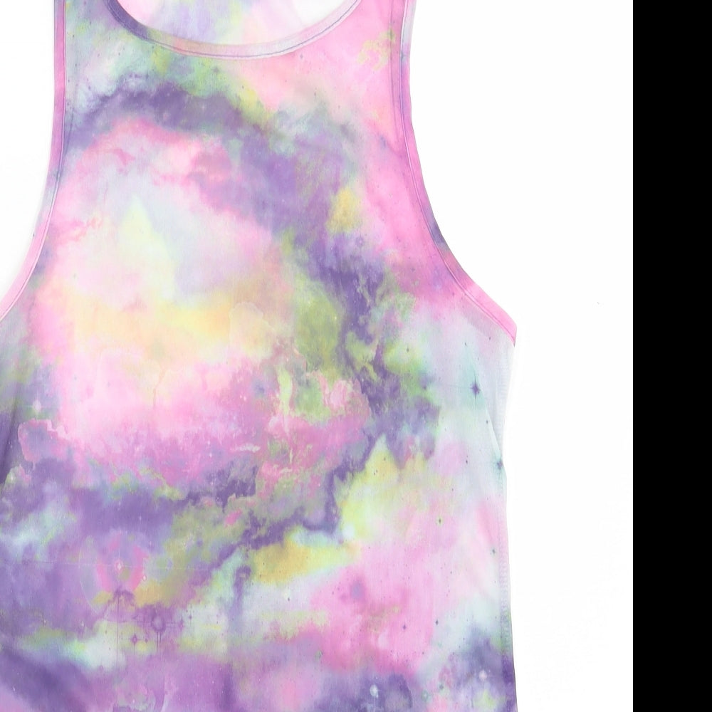 Atmosphere Womens Multicoloured Geometric Polyester Basic Tank Size 10 Scoop Neck