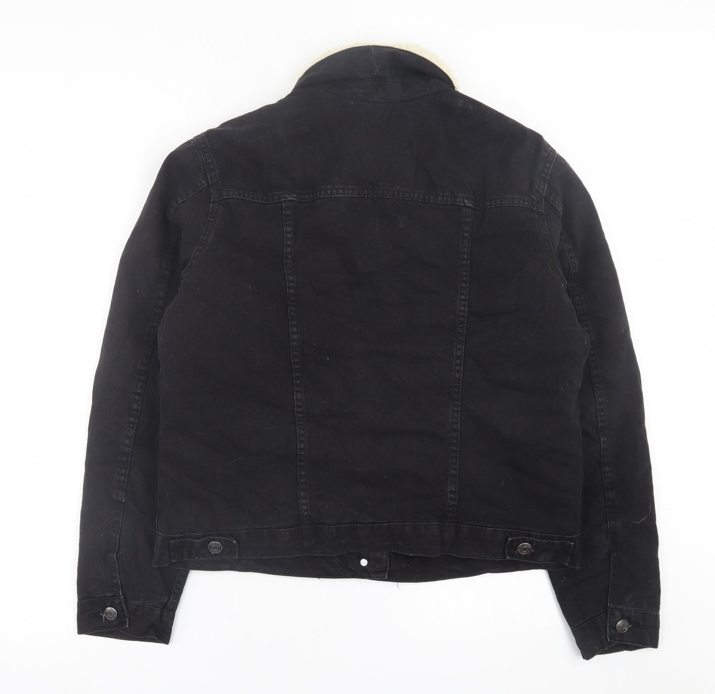 Denim & Co. Womens Black   Jacket  Size 12  Button