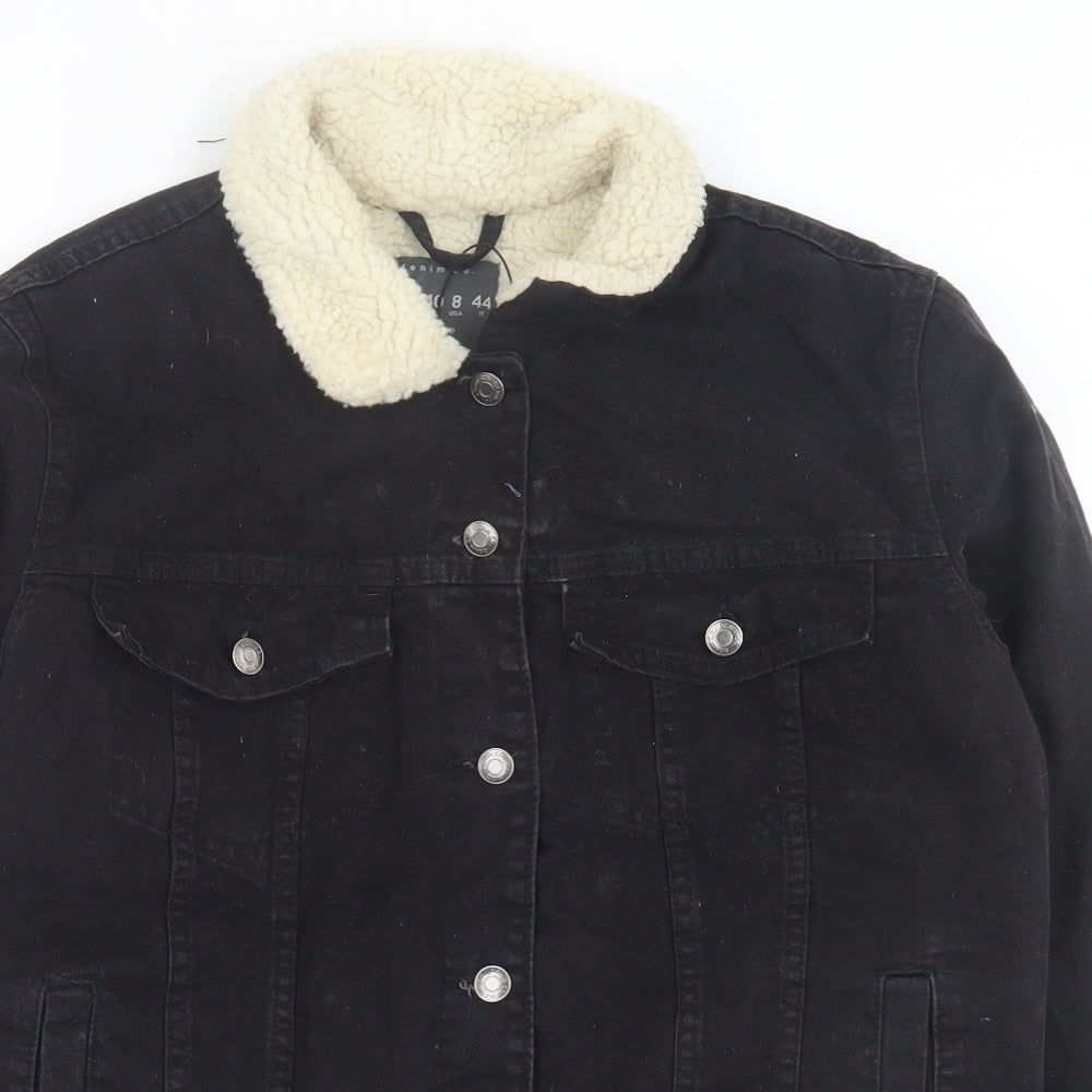 Denim & Co. Womens Black   Jacket  Size 12  Button