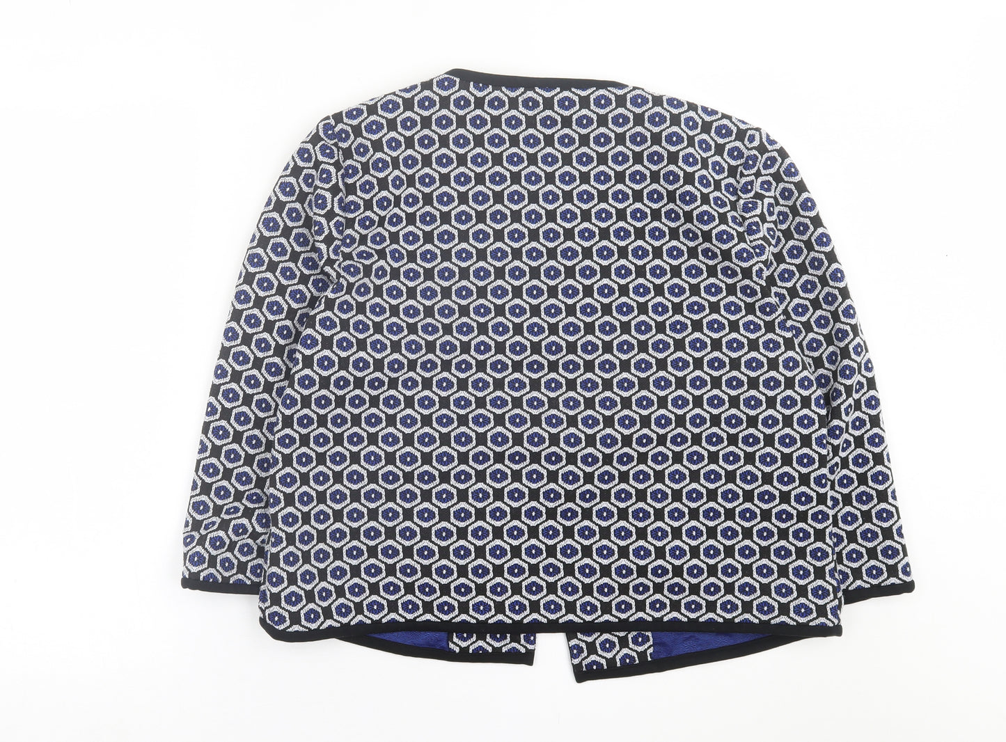 Marks and Spencer Womens Blue Geometric  Jacket  Size 18