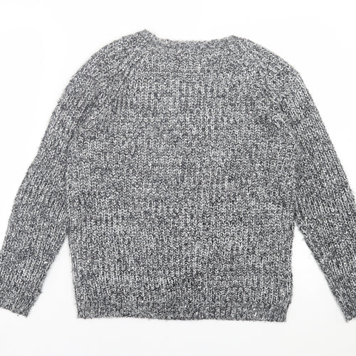 Atmosphere Womens Grey Crew Neck  Acrylic Pullover Jumper Size 8