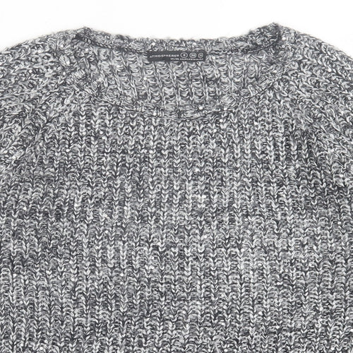 Atmosphere Womens Grey Crew Neck  Acrylic Pullover Jumper Size 8