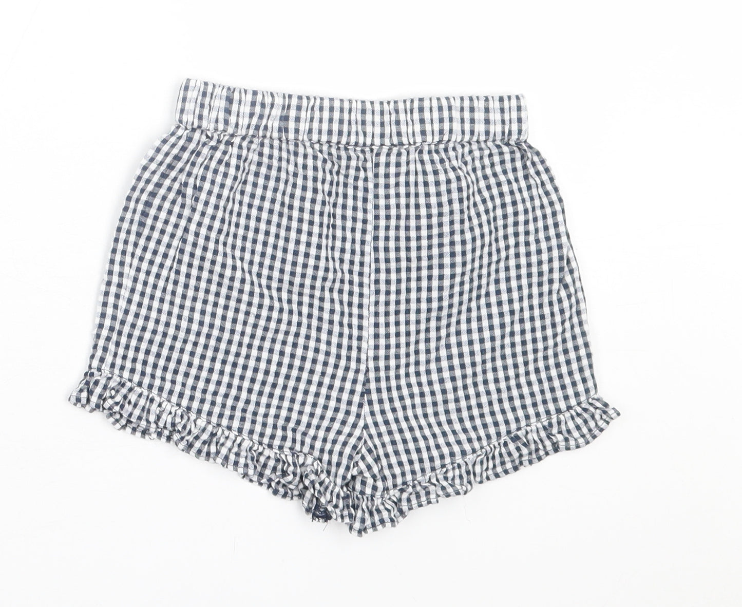 George Girls Blue Plaid Cotton Bermuda Shorts Size 2 Years  Regular