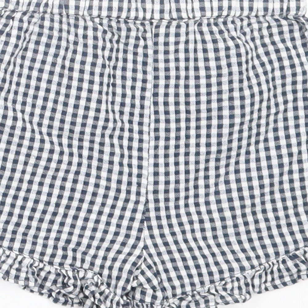 George Girls Blue Plaid Cotton Bermuda Shorts Size 2 Years  Regular