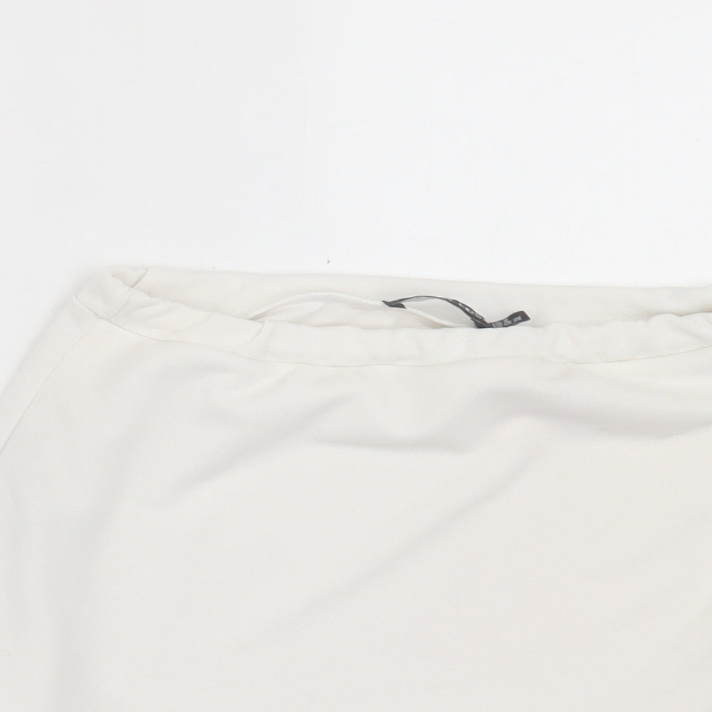 I SAW IT FIRST Womens White  Polyester A-Line Skirt Size 8