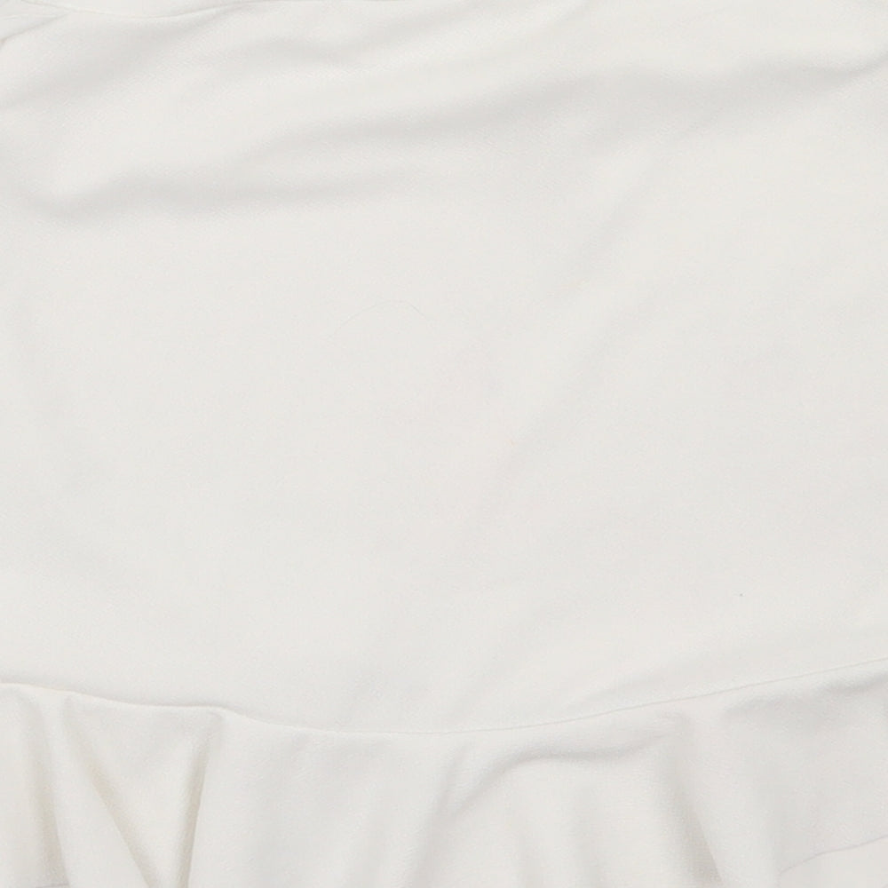 I SAW IT FIRST Womens White  Polyester A-Line Skirt Size 8