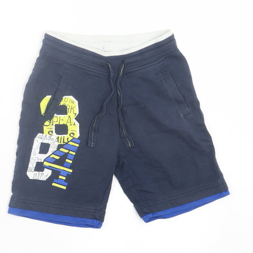 Boboli Boys Blue  Polyester Bermuda Shorts Size 6 Years  Regular Tie