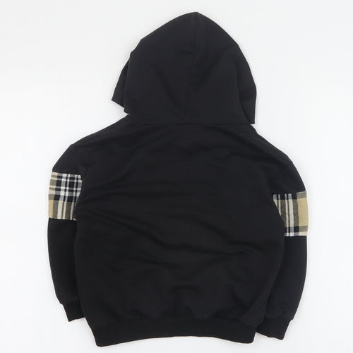 SheIn Boys Black  Cotton Pullover Hoodie Size S  Pullover