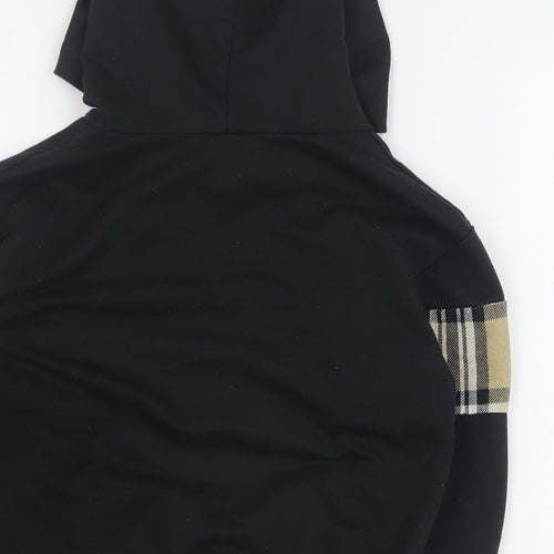 SheIn Boys Black  Cotton Pullover Hoodie Size S  Pullover