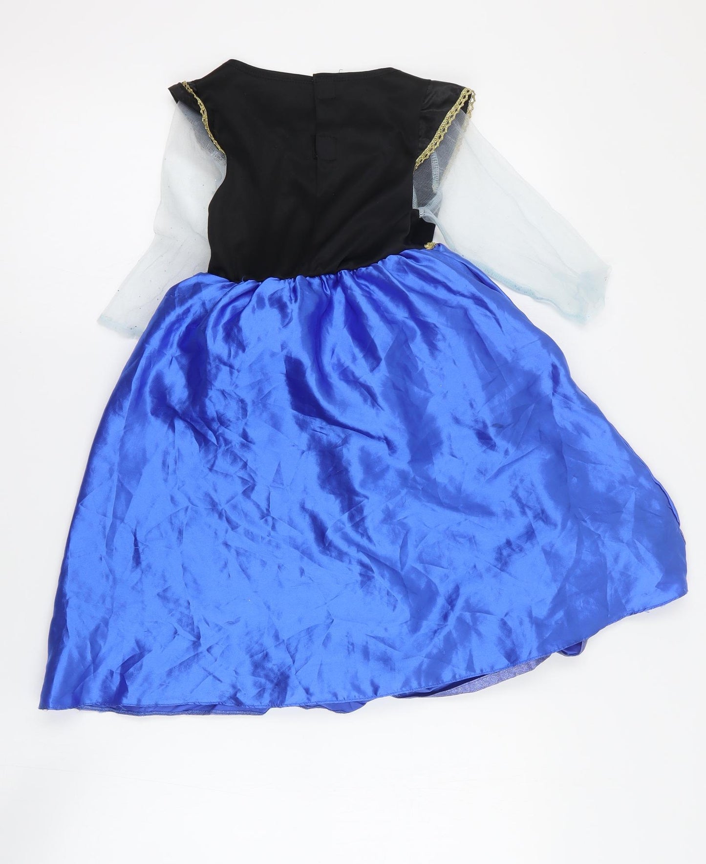 Nutmeg Girls Blue Colourblock Polyester A-Line  Size 3-4 Years  Square Neck Hook & Loop - Frozen fancy dress
